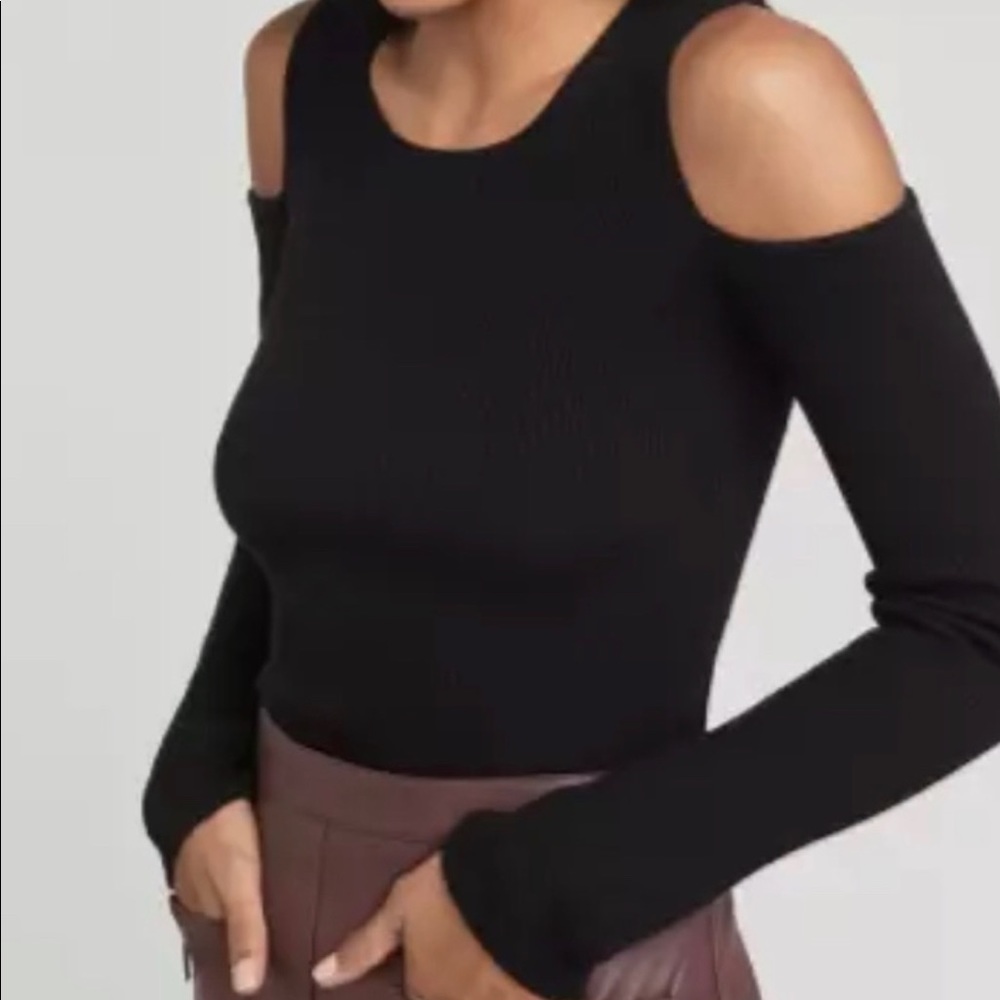 BCBGMaxAzria cold shoulder sweater